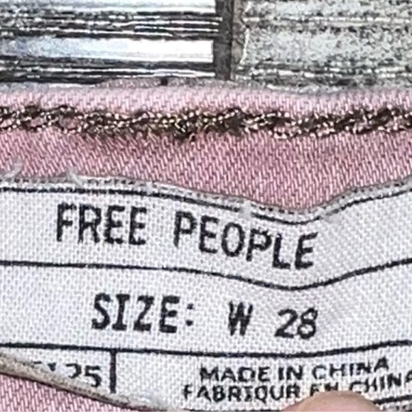 Free People Stella Pink Skinny Ankle Jeans sz 28 - Picture 4 of 4